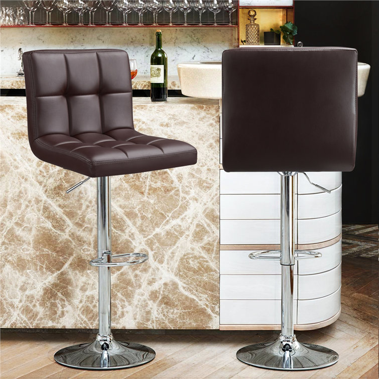 Marceline hydraulic adjustable height swivel discount bar stool zipcode design upholstery